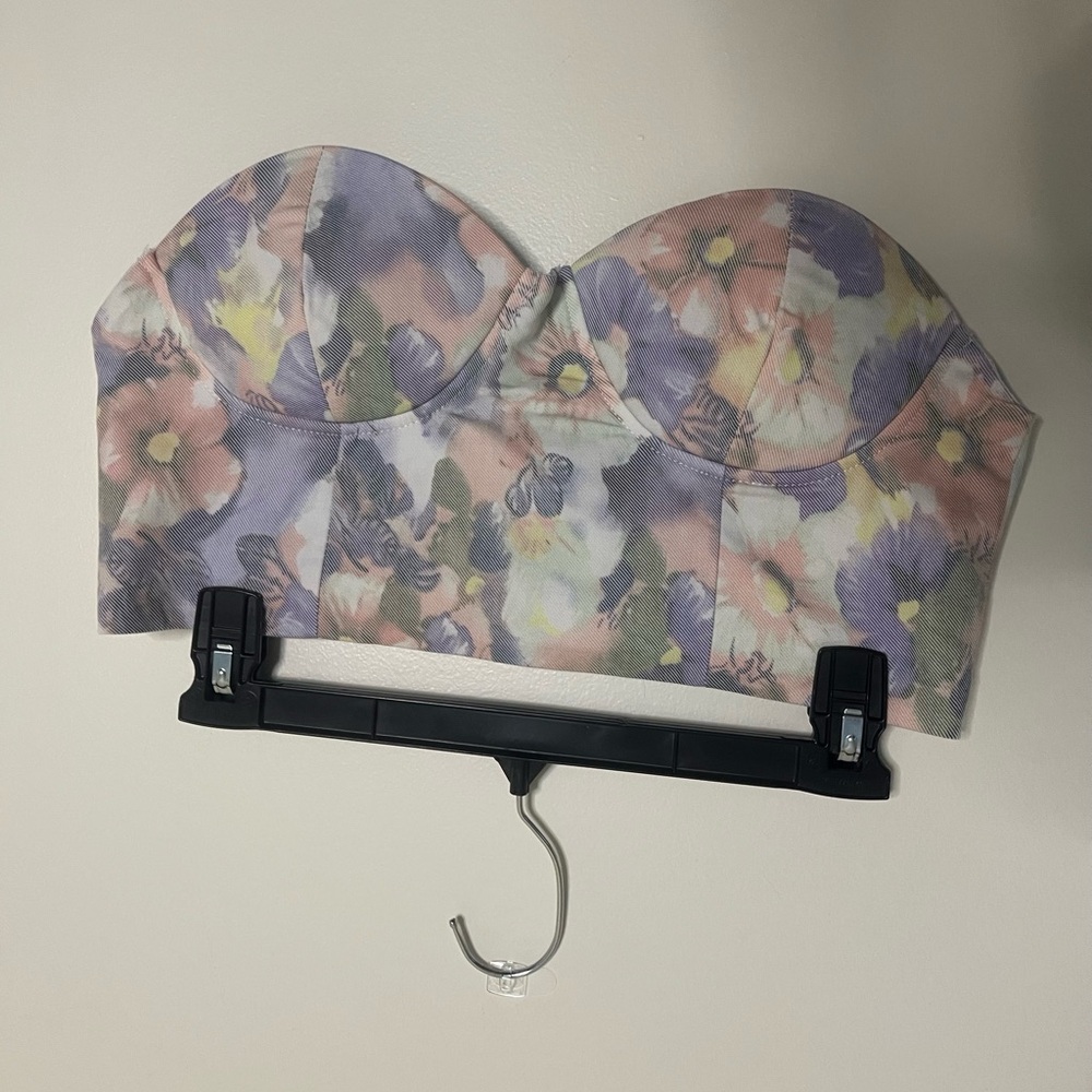 Floral Strapless Women's Top